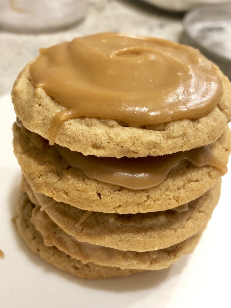 Glazed Peanut butter Cookies moist and deliscious!